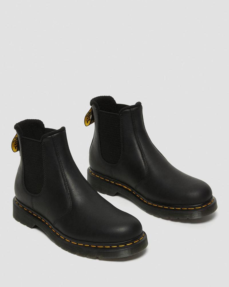 Men's Dr Martens 2976 Warmwair Leather Ankle Boots Black | AU 429MQZ